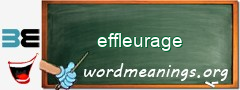 WordMeaning blackboard for effleurage